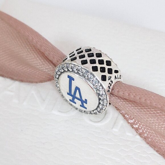 Pandora Los Angeles Dodgers Baseball Team Logo Bead Charm S925 Silver - Picture 5 of 8